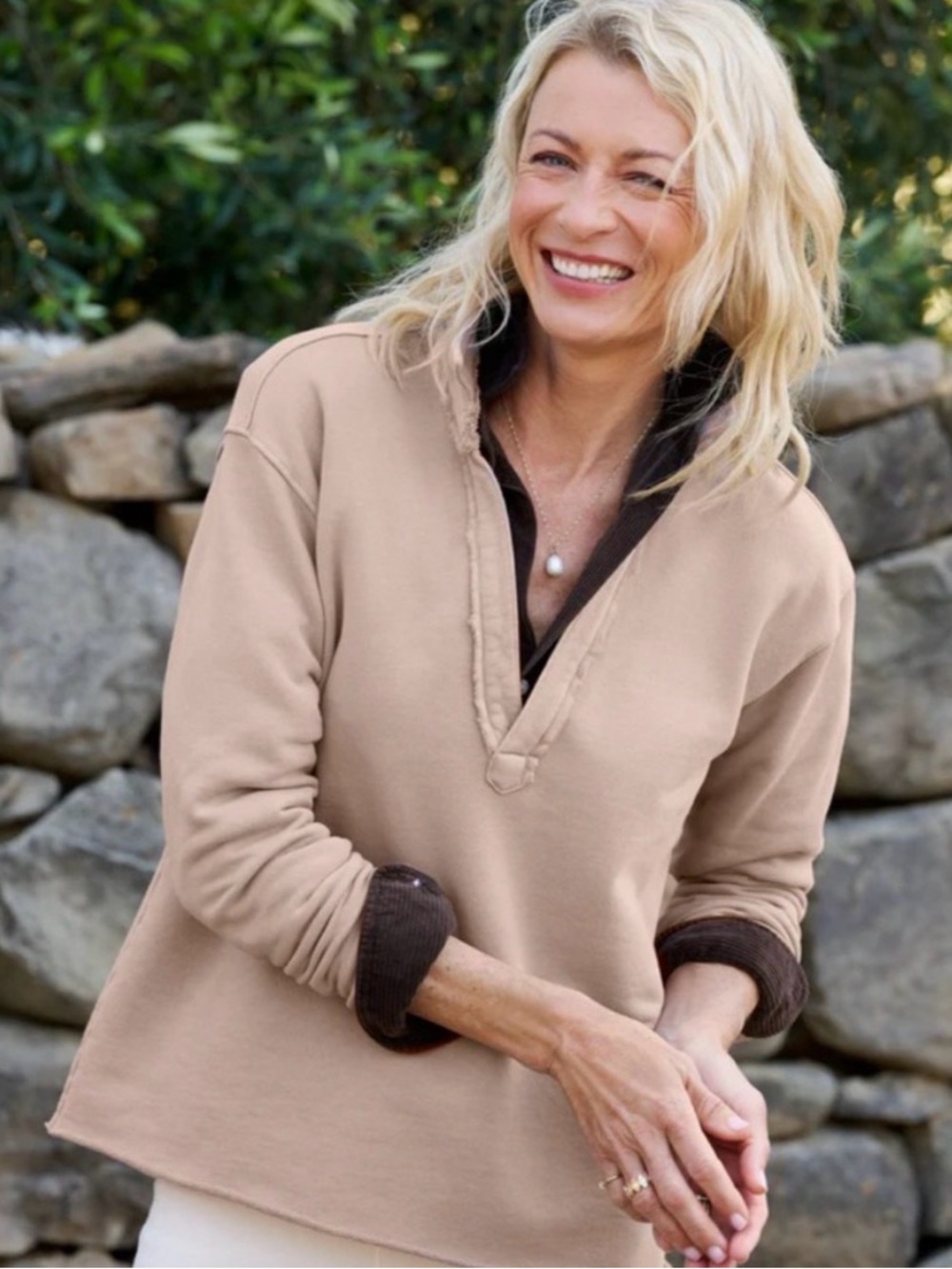 FRANK & EILEEN PATRICK POPOVER HENLEY SIZE XS